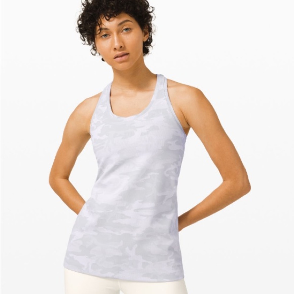Lululemon Cool Racerback Incognito Camo Alpine White Starlight Size 2